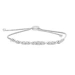 LADIES BRACELET 1/10 CT ROUND DIAMOND SILVER
