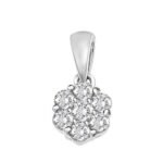LADIES PENDANT 1/2 CT ROUND DIAMOND 14K WHITE GOLD