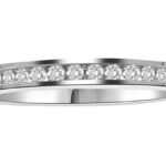 LADIES BAND 1/6 CT ROUND DIAMOND 14K WHITE GOLD