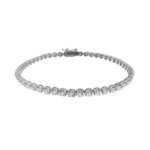 LADIES BRACELET 2 CT ROUND DIAMOND 14K WHITE GOLD
