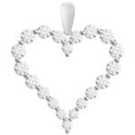 LADIES PENDANT 1/4 CT ROUND DIAMOND 10K WHITE GOLD