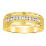 MEN'S RING 1/2 CT ROUND DIAMOND 10K YELLOW GOLD