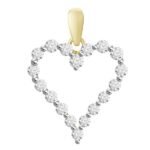 LADIES PENDANT 1/2 CT ROUND DIAMOND 10K YELLOW GOLD