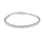 LADIES BRACELET 3 CT ROUND DIAMOND 14K WHITE GOLD