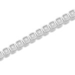 LADIES BRACELET 1/4 CT ROUND DIAMOND SILVER
