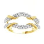 LADIES ENHANCER WRAPS 1/2 CT ROUND DIAMOND 14K YELLOW GOLD