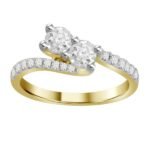 0.50CT RD DIAMONDS SET IN 14KT YELLOW GOLD LADIES RING