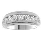 LADIES RING 1 CT ROUND DIAMOND 10K WHITE GOLD