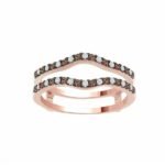 LADIES ENHANCERS WRAPS 1/4 CT WHITE/CHOCOLATE ROUND DIAMOND 14K ROSE GOLD