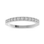 LADIES BAND 1/3 CT ROUND DIAMOND 14K WHITE GOLD