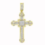 MEN'S PENDANT 1/2 CT ROUND DIAMOND 10K YELLOW GOLD