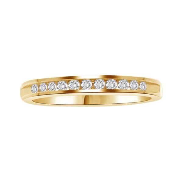 LADIES BAND 3/4 CT ROUND DIAMOND 14K YELLOW GOLD