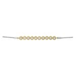 LADIES BRACELET 1/5 CT ROUND DIAMOND SILVER YELLOW GOLD PLATED