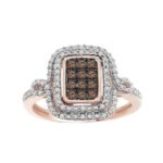 LADIES RING 1/5 CT ROUND DIAMOND 10K ROSE GOLD
