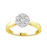LADIES RING 1/2 CT ROUND DIAMOND 10K WHITE GOLD