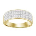 MEN'S RING 1/3 CT ROUND DIAMOND 10K YELLOW GOLD