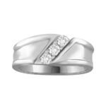 MEN'S BAND 1/4 CT ROUND DIAMOND SILVER