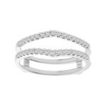 LADIES ENHANCERS WRAPS 1/4 CT ROUND DIAMOND 14K WHITE GOLD
