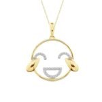 LADIES PENDANT 1/10 CT ROUND DIAMOND 10K YELLOW GOLD