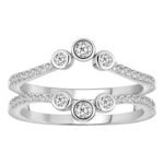 LADIES ENHANCER WRAPS 1/2 CT ROUND DIAMOND 14K WHITE GOLD
