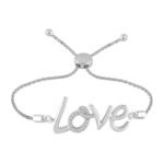 LADIES BRACELET 1/10 CT ROUND DIAMOND SILVER