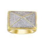 MEN'S RING 1/2 CT ROUND DIAMOND 10K YELLOW GOLD