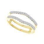LADIES ENHANCERS WRAPS 1/4 CT ROUND DIAMOND 14K YELLOW GOLD