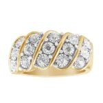 LADIES RING 1/2 CT ROUND DIAMOND 10K YELLOW GOLD