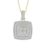 MEN'S CHARM 4 1/2 CT ROUND DIAMOND 14K YELLOW GOLD