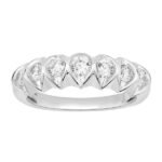 LADIES RING 3/4 CT ROUND DIAMOND 10K WHITE GOLD
