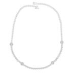 LADIES NECKLACE 2 1/2 CT ROUND DIAMOND 14K WHITE GOLD