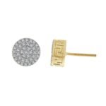 MEN'S EARRINGS 1/4 CT ROUND DIAMOND 10K YELLOW GOLD