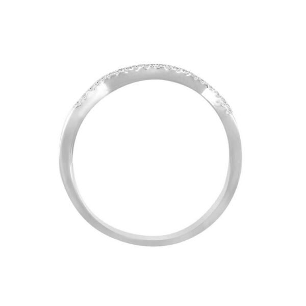 LADIES BRIDAL RING SET 1/4 CT ROUND DIAMOND 10K WHITE GOLD - Image 6