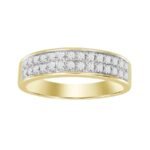 MEN'S BAND 5/8 CT ROUND DIAMOND 10K YELLOW GOLD