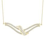 LADIES PENDANT 1/2 CT ROUND DIAMOND 10K YELLOW GOLD