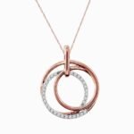 LADIES PENDANT 1/4 CT ROUND DIAMOND 10K ROSE GOLD