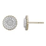 LADIES EARRING 1/10 CT ROUND DIAMOND 10K WHITE GOLD