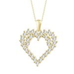 LADIES PENDANT 1/4 CT ROUND DIAMOND 10K YELLOW GOLD