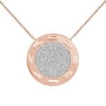 LADIES PENDANT 1/10 CT ROUND DIAMOND 10K ROSE GOLD
