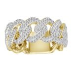 MEN'S RING 1 CT ROUND DIAMOND 10K YELLOW GOLD