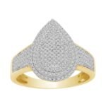 LADIES RING 1/3 CT ROUND 10K YELLOW GOLD