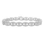 LADIES BRACELET 1/4CT ROUND DIAMOND SILVER