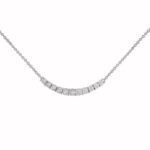 LADIES NECKLACE 1/10 CT ROUND DIAMOND 10K WHITE GOLD