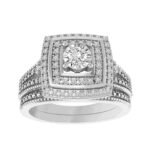 LADIES RING 1/3 CT ROUND DIAMOND 14K WHITE GOLD