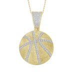 MEN'S CHARM 1/5 CT ROUND DIAMOND 10K YELLOW GOLD