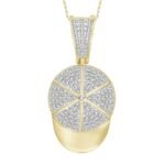 MEN'S CHARM 1/4 CT ROUND DIAMOND 10K YELLOW GOLD