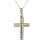 LADIES PENDANT 1 CT ROUND DIAMOND 10K YELLOW GOLD