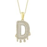 MEN'S CHARM 1/3 CT ROUND DIAMOND 10K YELLOW GOLD