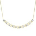 LADIES NECKLACE 1/4 CT ROUND DIAMOND 10K YELLOW GOLD