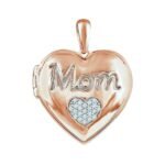 LADIES PENDANT 1/20 CT ROUND DIAMOND 10K ROSE GOLD